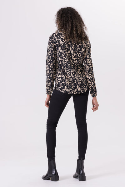 Long Sleeve Top - Black/Cream