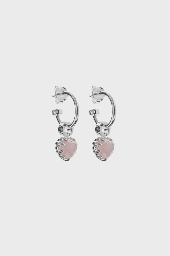 Love Anchor Earrings - Rose Quartz