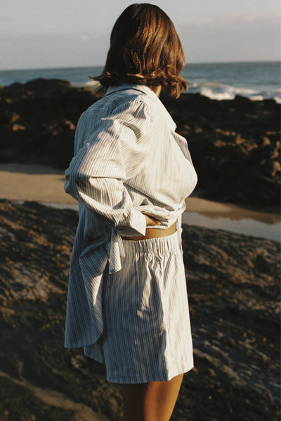 Good Days Boxer Short - Blue/White Stripe