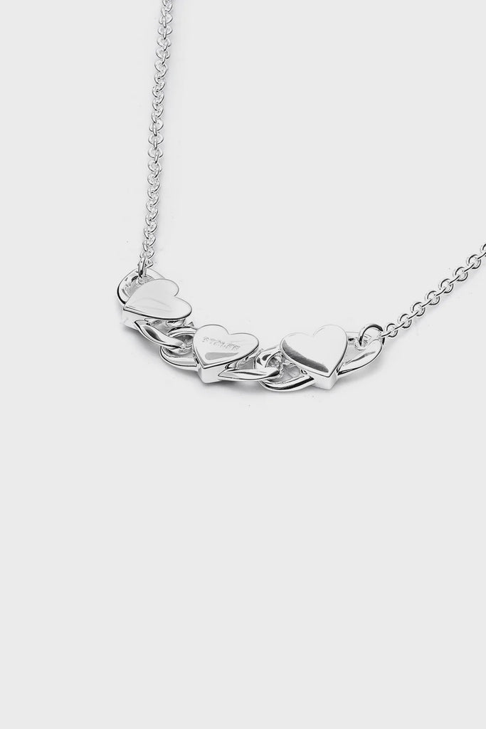 Triple Heart Love Chain Necklace