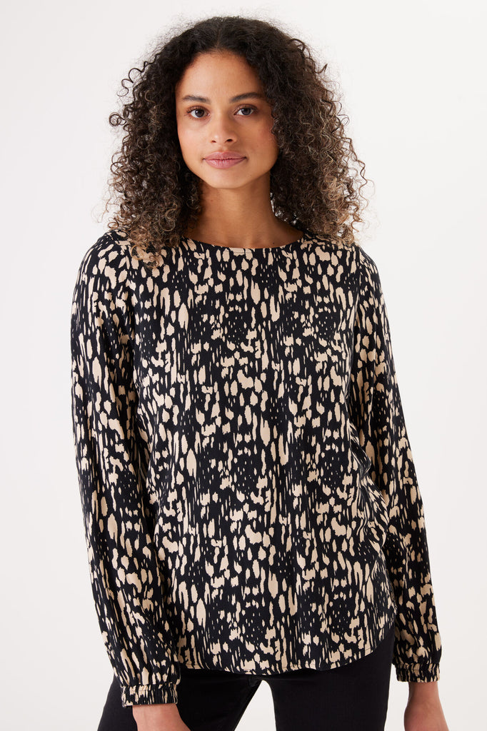 Long Sleeve Top - Black/Cream