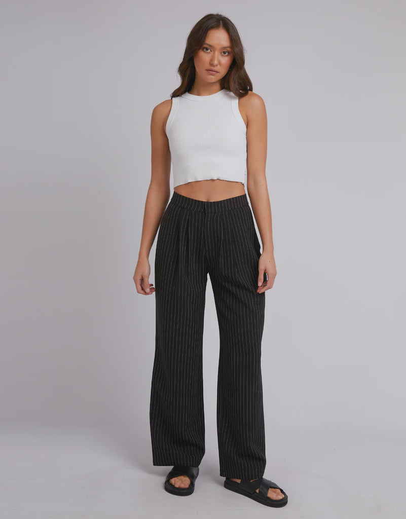Alicia Pant - Black/white stripe