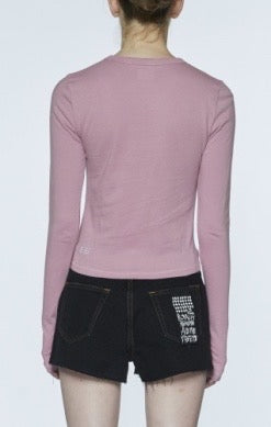 Stacked LS Tee - Pink