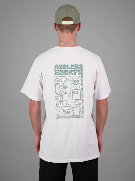 Anglers Escape Tee - White
