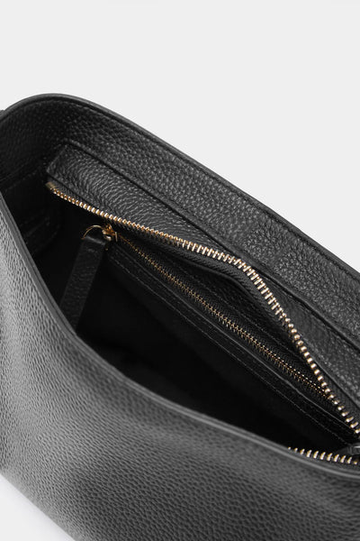 Bridie Leather Crossbody Bag - Black