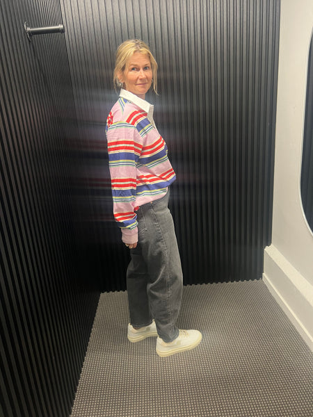 Alicia Pant - Black/white stripe