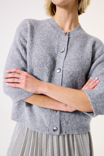 Grey Button Up Cardi