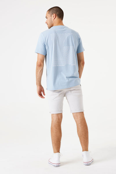 Dusky Blue Back Print tee