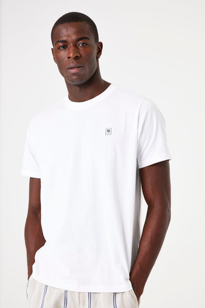 White Tee Back Print