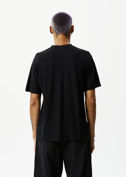 Classic Hemp Retro T-Shirt -  Black