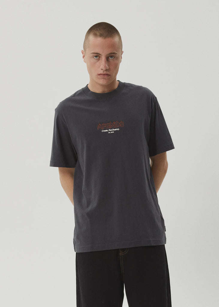 Ember Retro Fit Tee - Charcoal