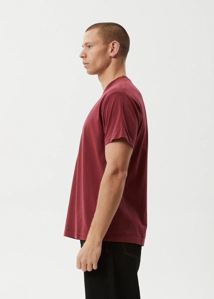 Mace Life Boxy Tee - Washed Burgundy
