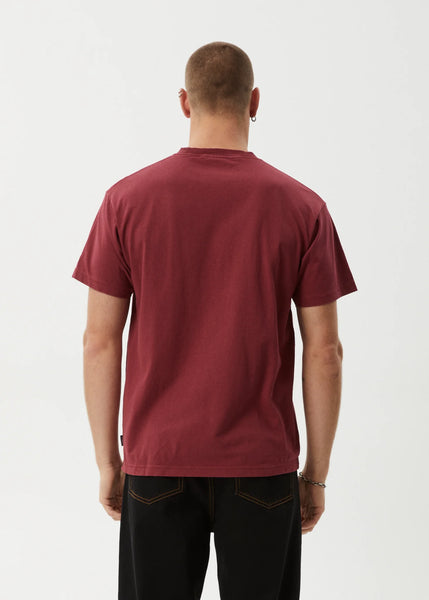 Mace Life Boxy Tee - Washed Burgundy