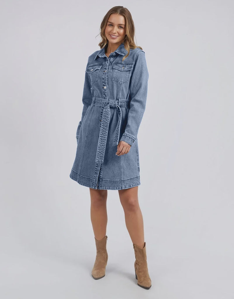 Riley Denim Dress - Blue