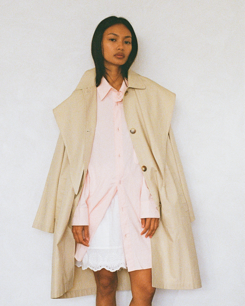 Summer Trench with Detachable Scarf
