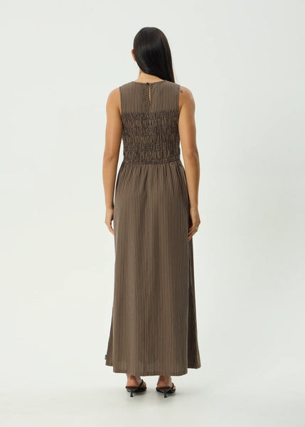 Cyrus Maxi Dress - Coffee Stripe