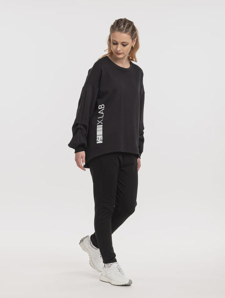Emphatic Forest Ramie High Neck LS Top