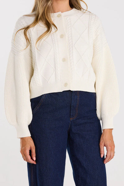 Flourish Cardigan - Milky Bar