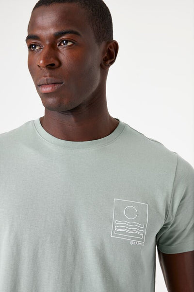 Light Sage Front Print Tee