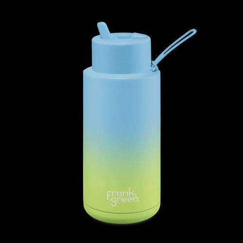 Frank Green Reusable Bottle Flip Lid 34oz/1000mls - Sky Blue / Pistachio Green