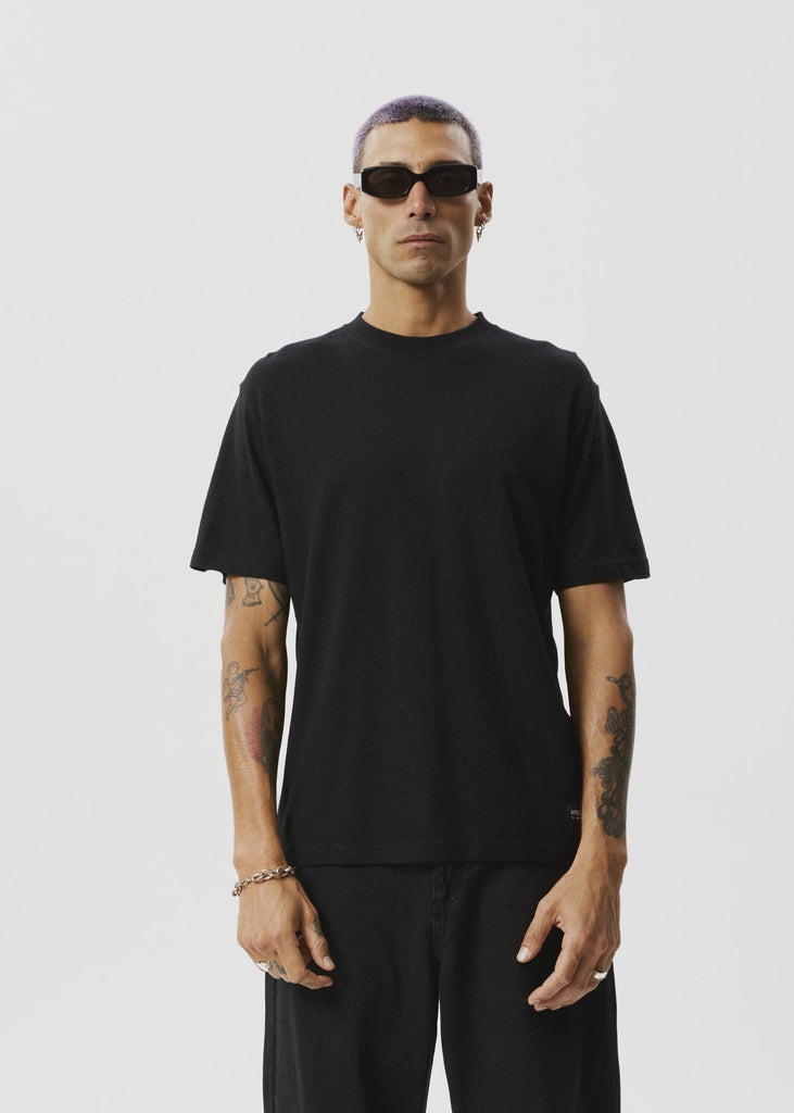 Classic Hemp Retro T-Shirt - Black