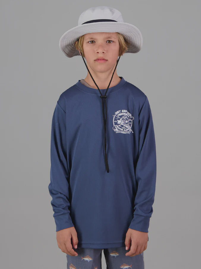 Mini Madness UPF 40 LS Tee - Caspian
