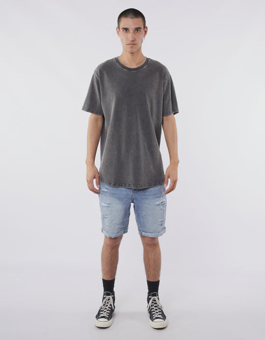 Acid Pique Tee - Washed Black