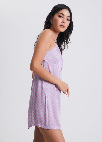 Check Babydoll Mini Dress