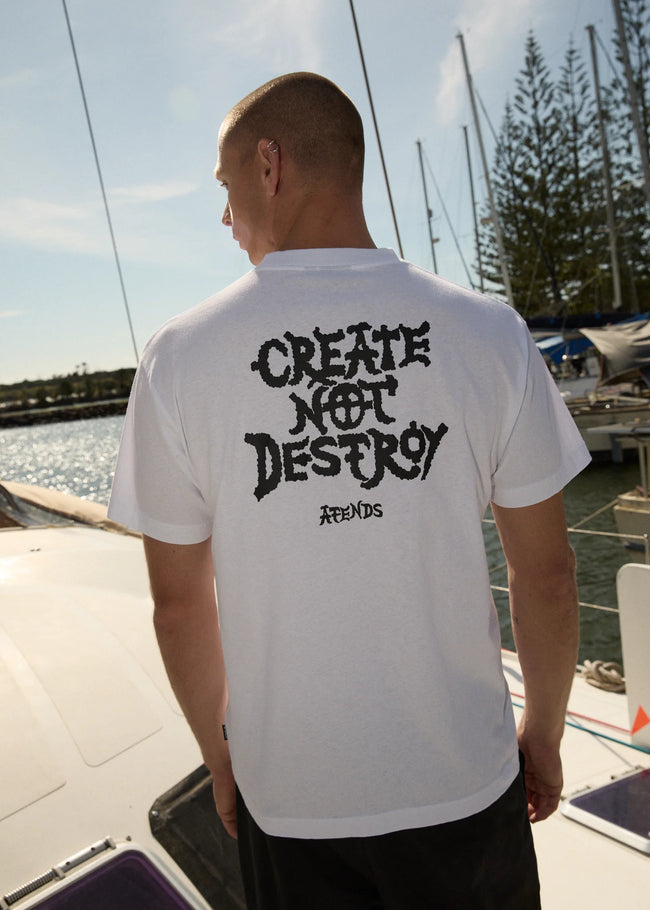 Destroyer Boxy Fit Tee - White