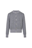 CPD Monogram Cardigan - sky/navy