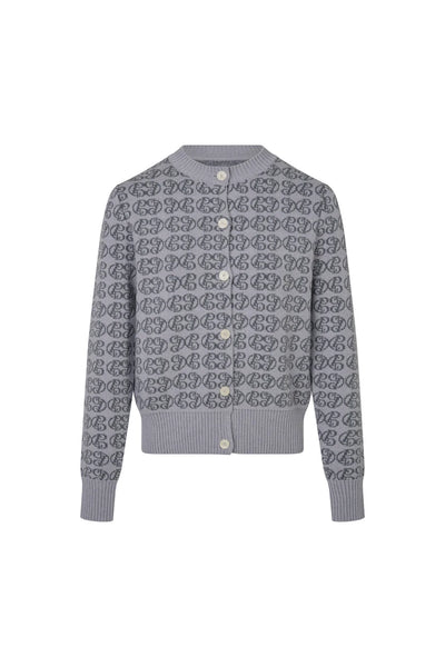 CPD Monogram Cardigan - sky/navy