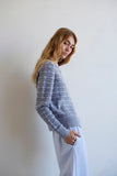 CPD Monogram Cardigan - sky/navy