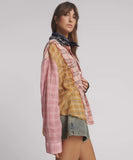 Panelled Flannel Oversized Shirt -  Multi