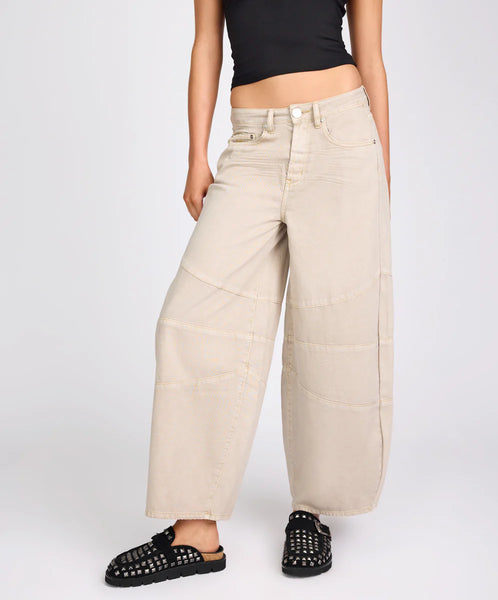 Barrel Mid Waist Denim Jeans - Dove