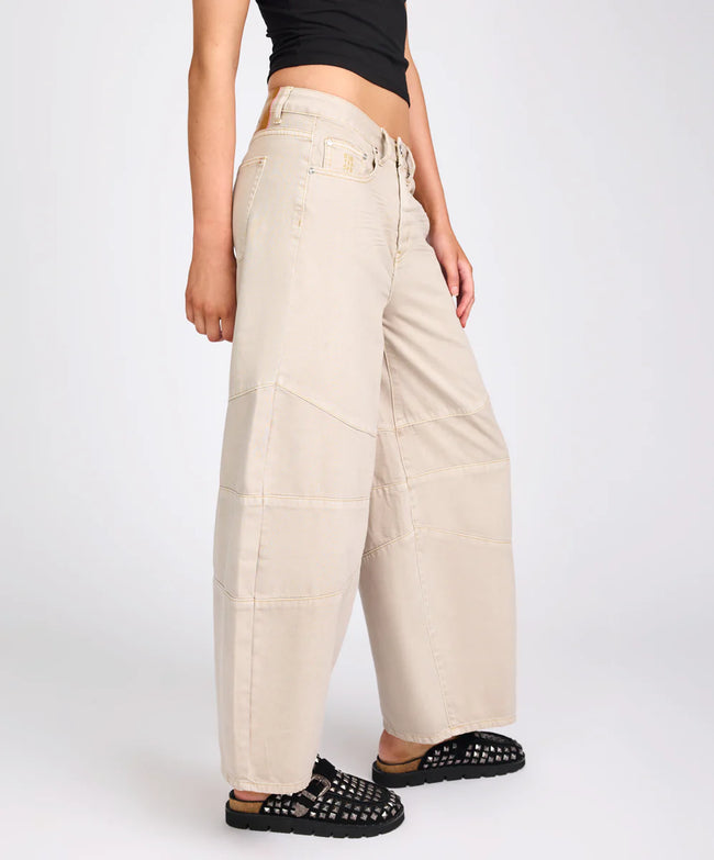 Barrel Mid Waist Denim Jeans - Dove