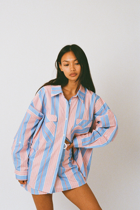 Beach Cottage Shirt - Black/White