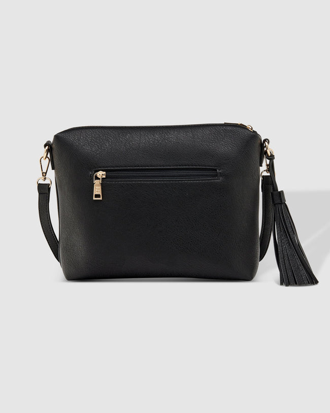 Daisy Stripe Crossbody Bag  - Black pre order