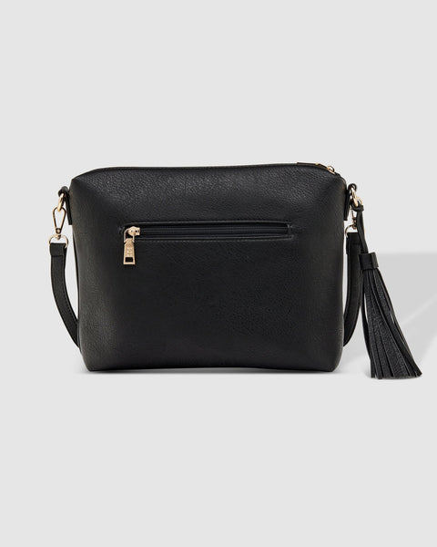 Daisy Stripe Crossbody Bag  - Black pre order