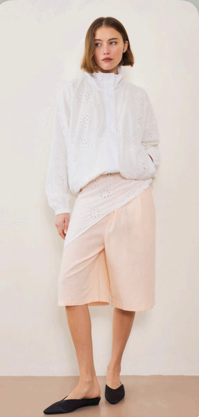 Crush Windbreaker - broderie White
