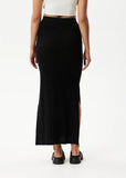 Lilah - Pointelle Maxi Skirt - Black