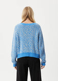 Shadows  Knitted Crew Neck Jumper - Arctic