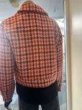 Checked Tweed Jacket -red