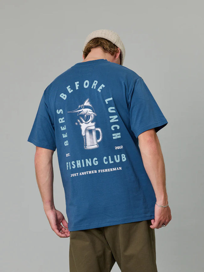 Beers Before Lunch Sea Tee - Military Blue