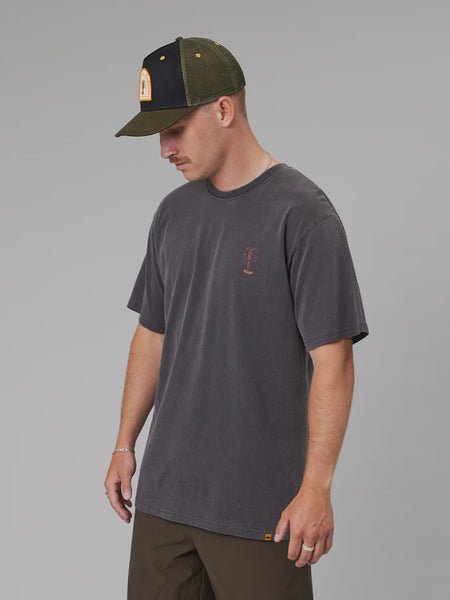 Ember Retro Fit Tee - Charcoal