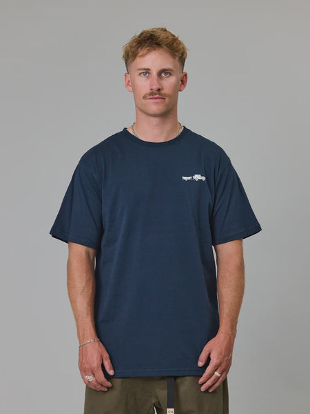 Cracks & Crevasses Sea Tee - Charcoal
