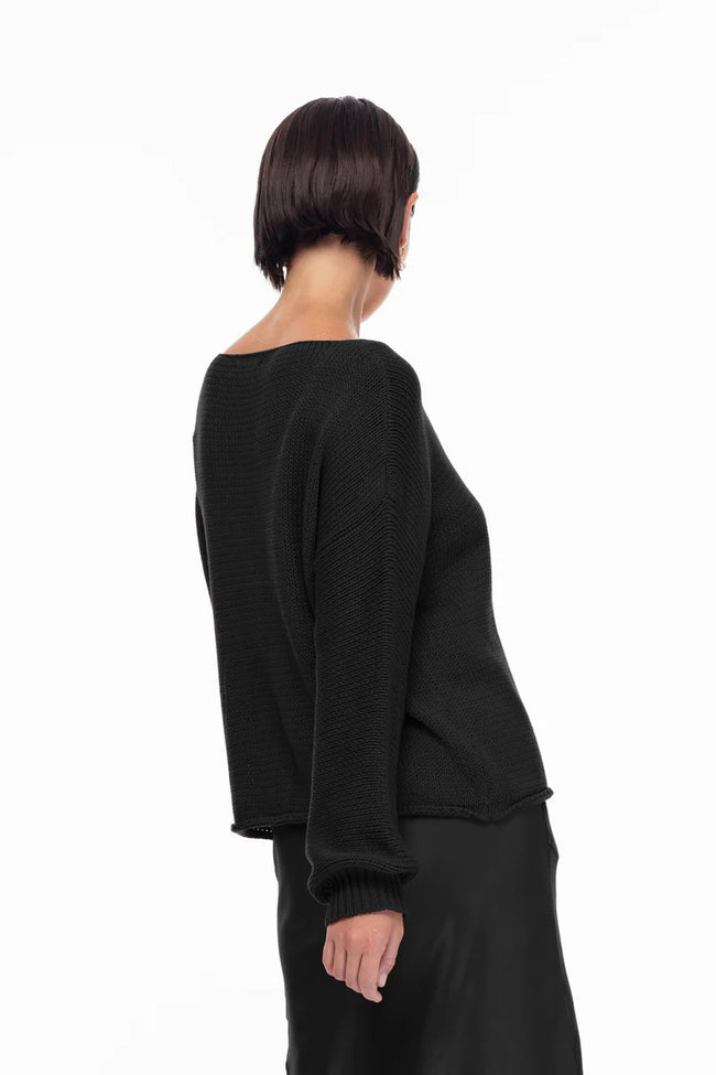 Close Knit Sweater -  Black