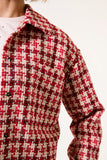 Checked Tweed Jacket -red