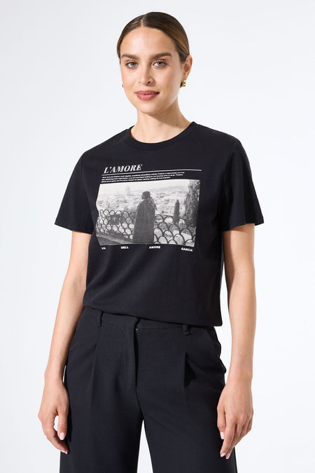 Cracks & Crevasses Sea Tee - Charcoal