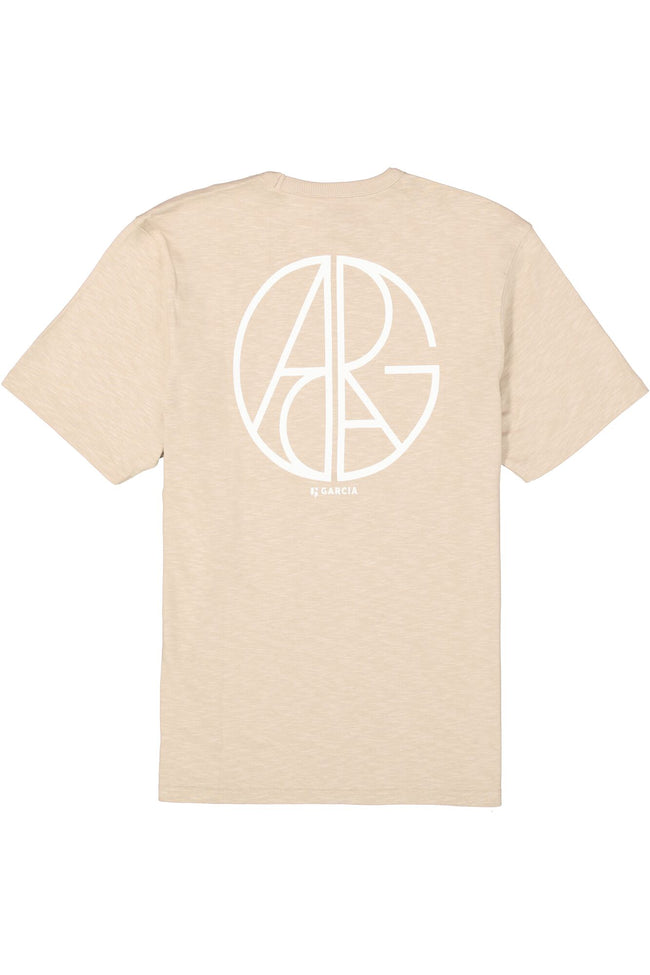 Beige T Shirt Back Print