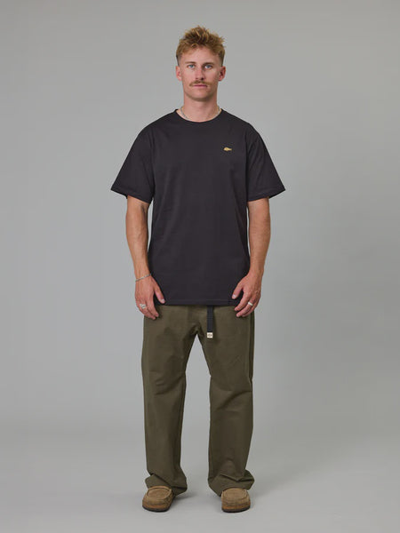 Cracks & Crevasses Sea Tee - Charcoal